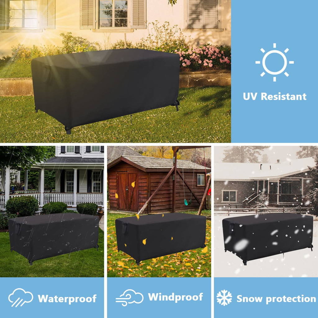 Patio Furniture Set Cover for 60 Inch Rectangle Outdoor Dining Table