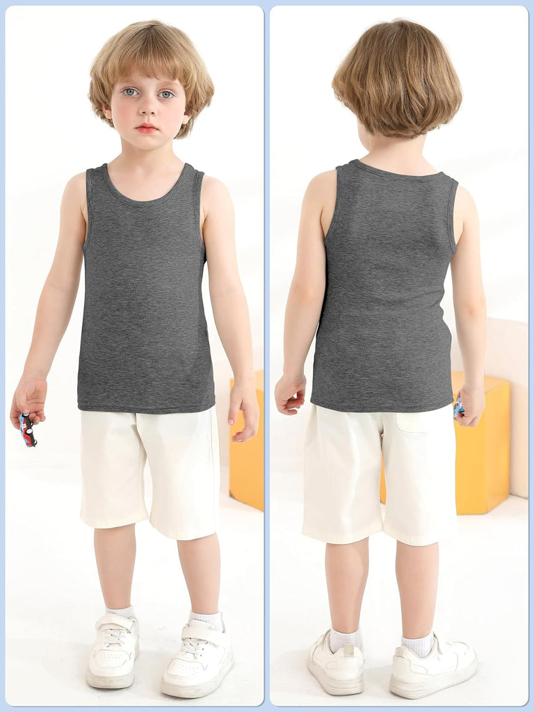 6 Pack Toddler Tank Top Kids Undershirts Soft Undershirt for Boys and Girls