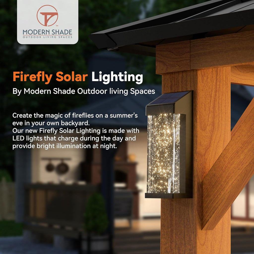 Modern Shade The Horizon Hard Top Gazebo 10' x 12' with 4 LED Lights
