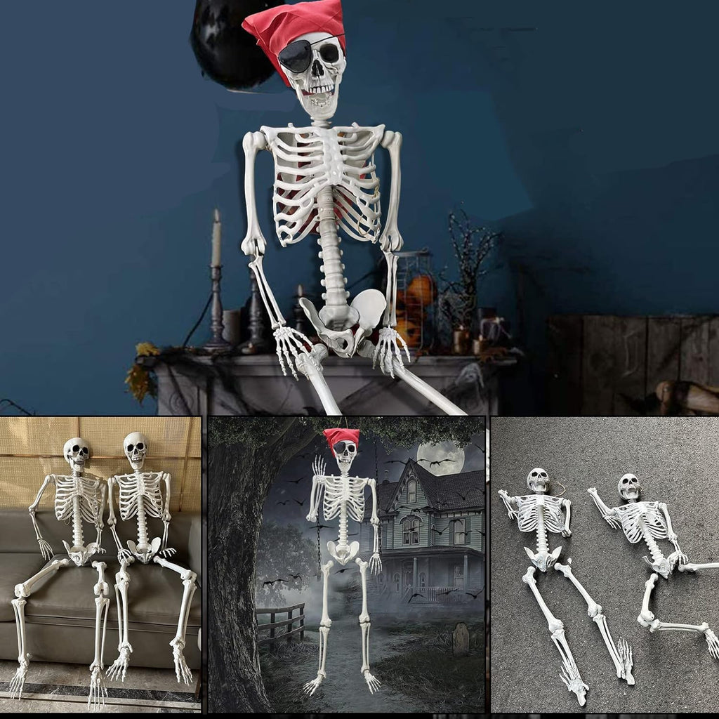 5.4Ft Halloween Skeleton Life Size Skeleton with Posable Joints