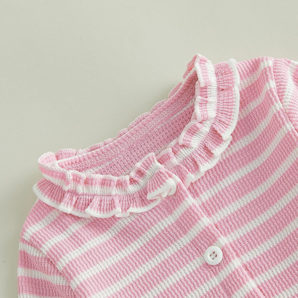 Toddler Baby Girl Fall Clothes Ruffle Tops Flared Pants Set