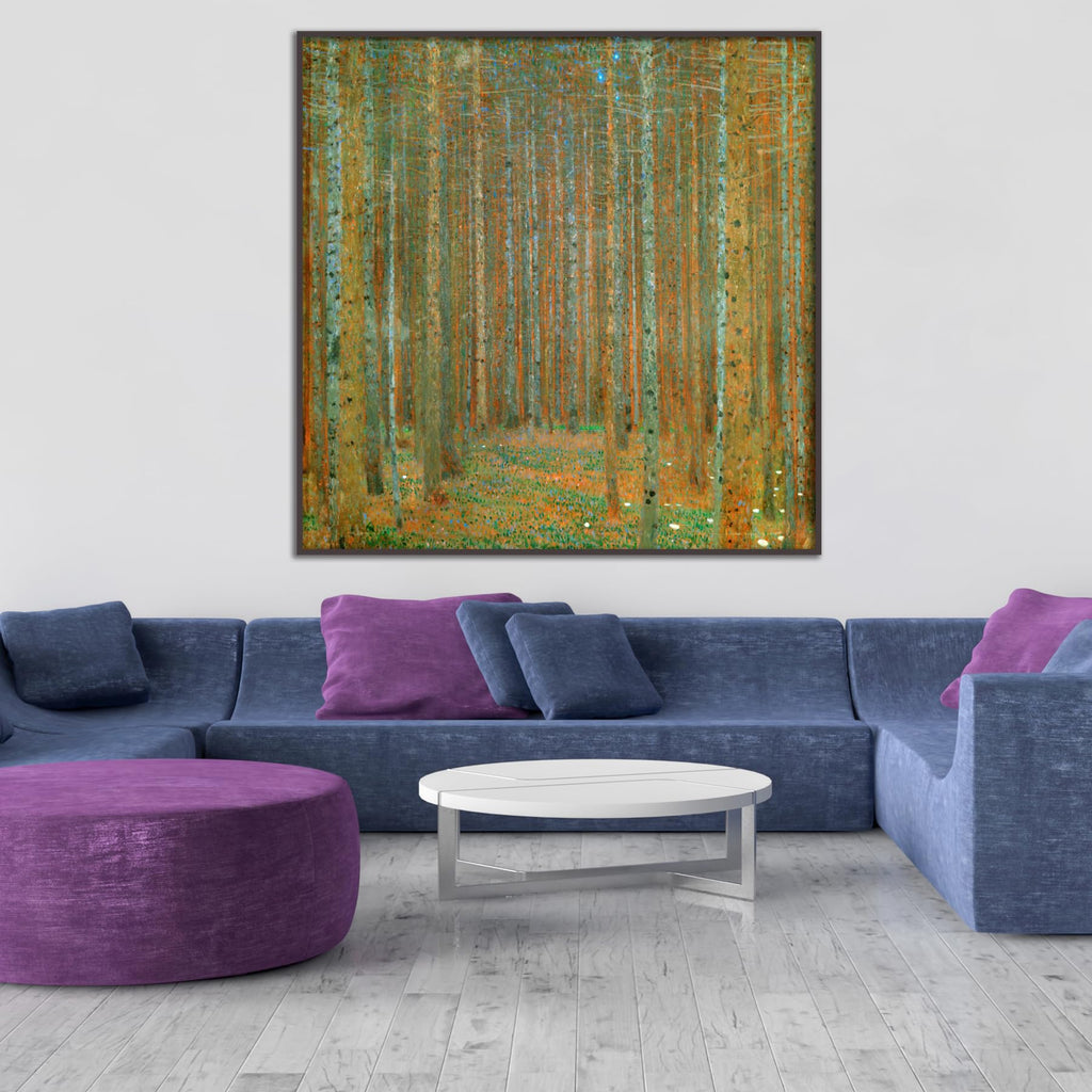 Gustav Klimt Canvas Wall Art - Fir Forest Poster - Historical And Cultural Illustration Pictures - Landscape Wall