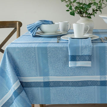 Ravenna Yarn Dyed Jacquard Heavyweight Fabric Table Cloth, Everyday, Parties, Weddings, Holiday, Spr