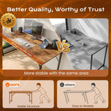 47 X 24 Inch Computer Desk with Deeper Desktop, Gaming Office Writing Work Desk, Study, Bedroom, Work from Home