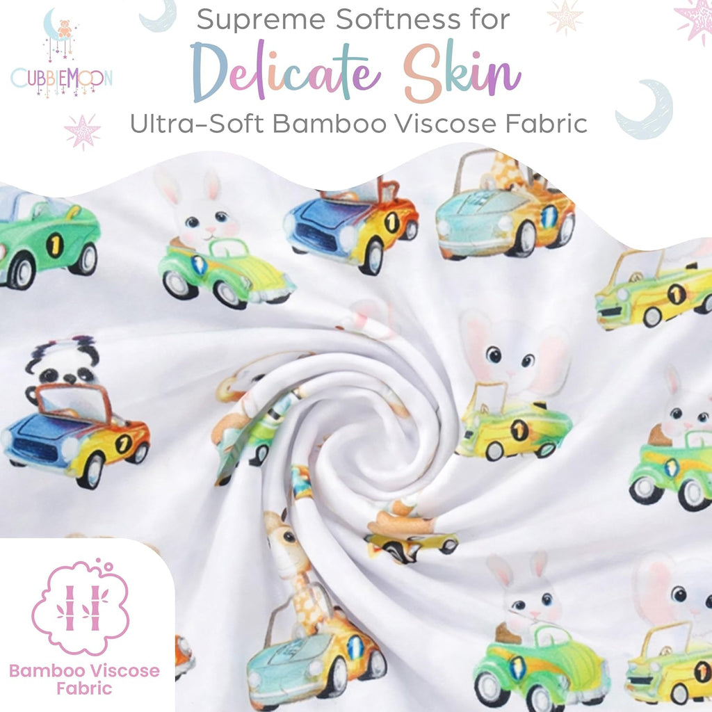Bamboo Viscose Baby Pajamas 2 Way Zip for Diaper Change 0 to Soft Stretchy Sleeper 2 Pack