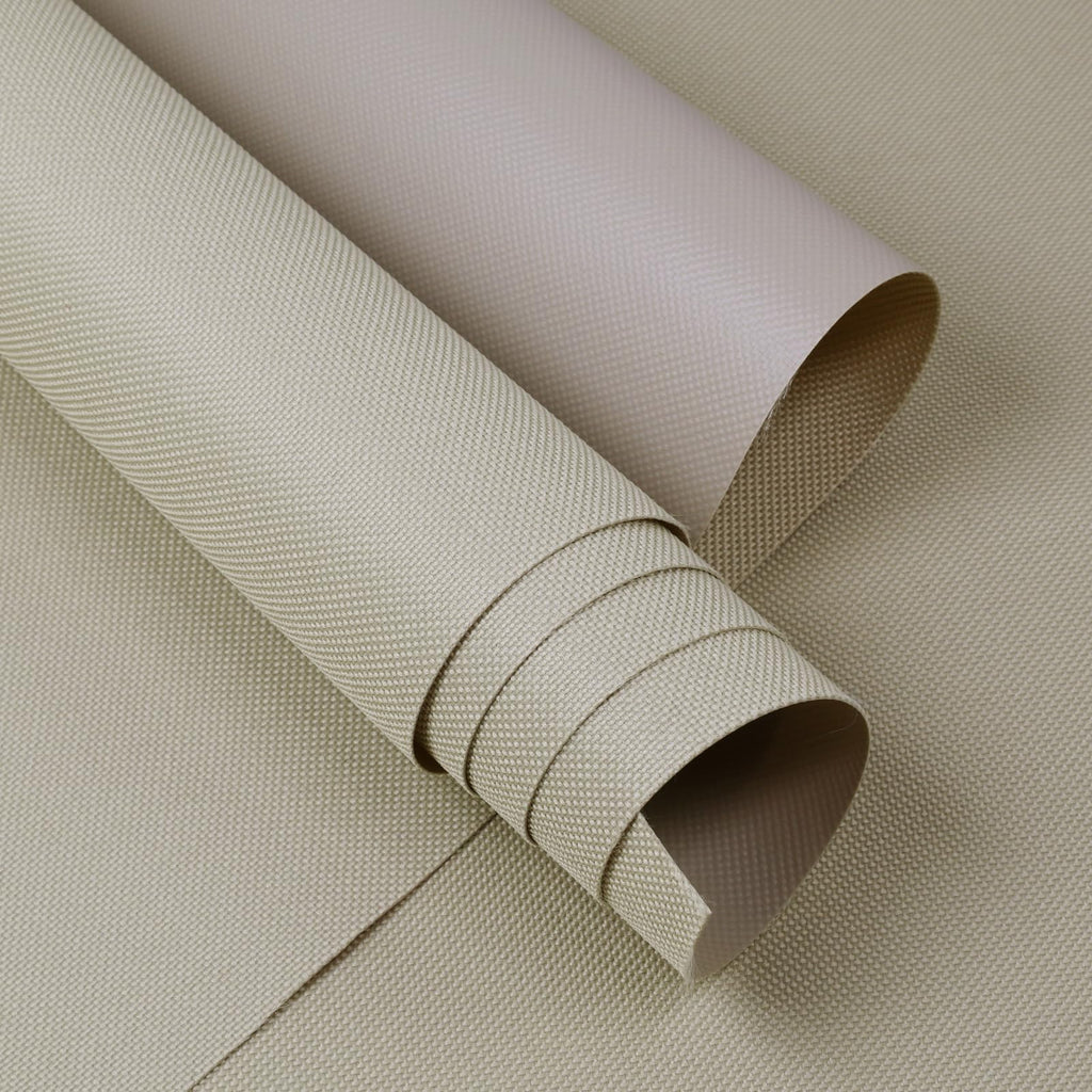 Marine Waterproof Canvas Fabric 600D PVC Backing 60"×360" Ivory