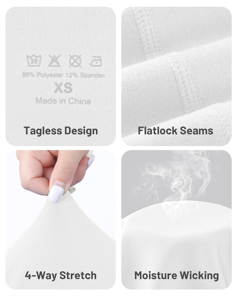 Thermal Underwear for Kids Thermals Top and Bottom Set Boys Soft Long Johns Fleece Lined Base Layer for Skiing White L