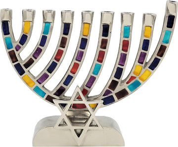 Artistic Mosaic High Polished Aluminum with Hand Painted Mosaic Multi Colored Accents Tiles Elegant Holder Fits