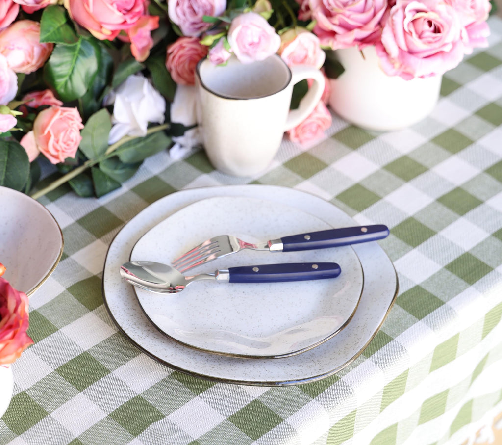 Silverware Set, Retro/Rivet Colorful Stainless Steel Tableware Kitchen Flatware Set Utensils, Includes Dinner Knives