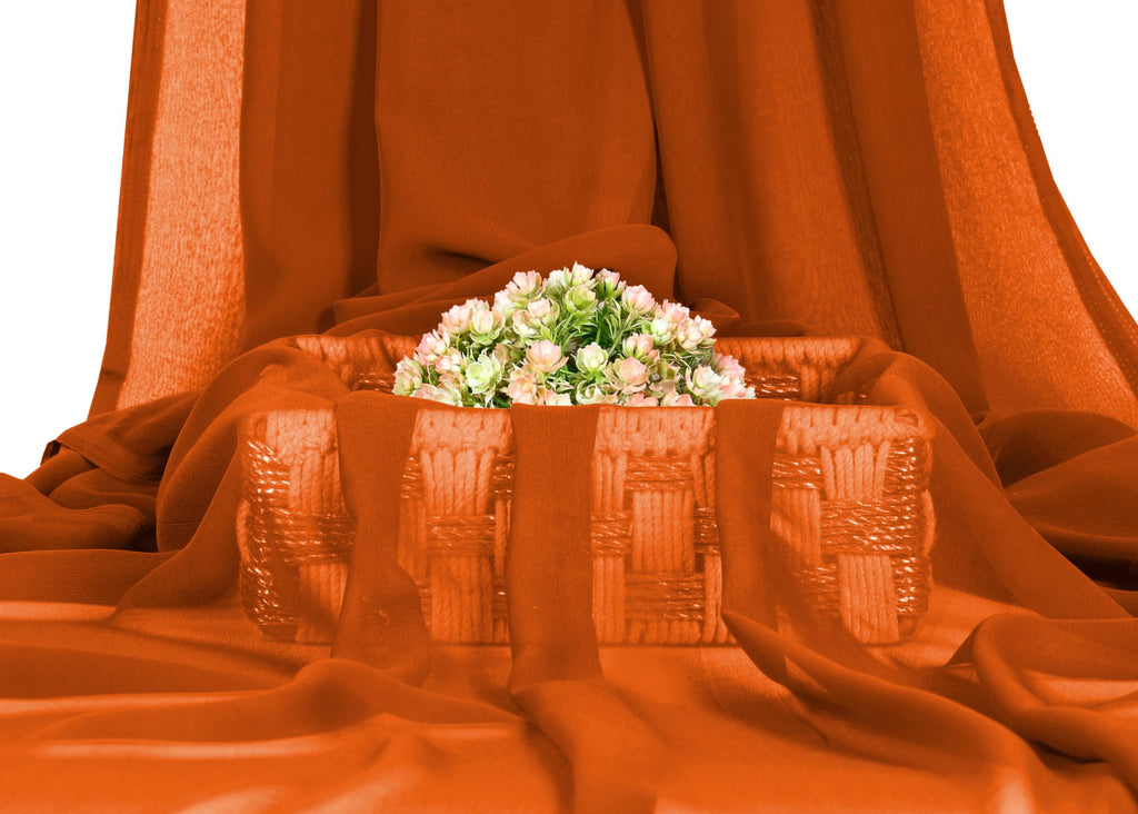Chiffon Fabric, 30 Yards Continuous Long, 44" Wide, Soft Sheer Arch Cloth for Wedding Engagement Event Party Banquet