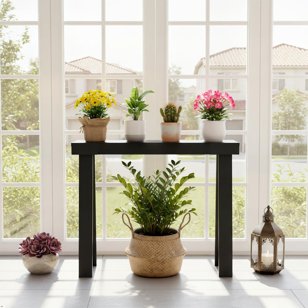 Classic Console Table, 36 Inch, Black