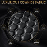 Home Theater Seating, Living Room, Powered Headrest, Powered Lumbar, Italian Leather, Powered Recline (Black