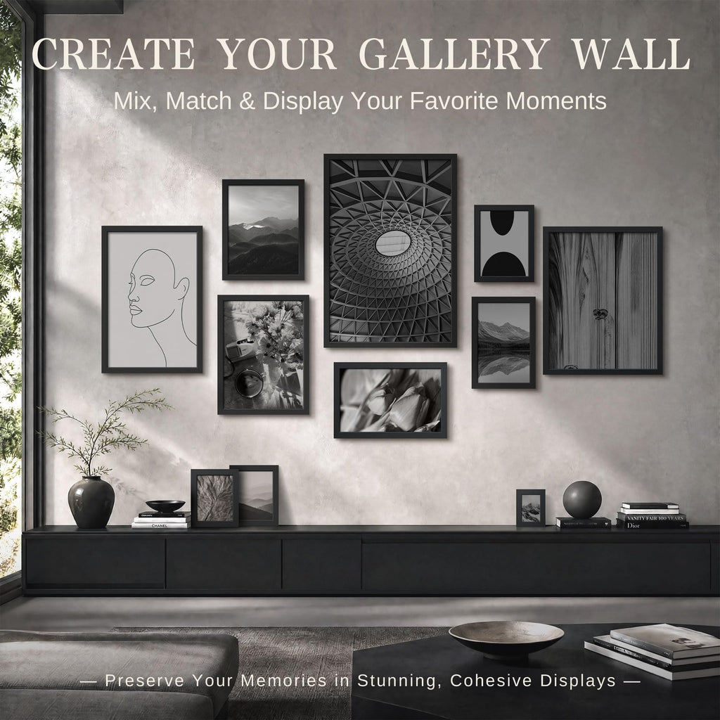 20x30 Frame, Black Wood Poster Frames for Wall Display, 2 Pack