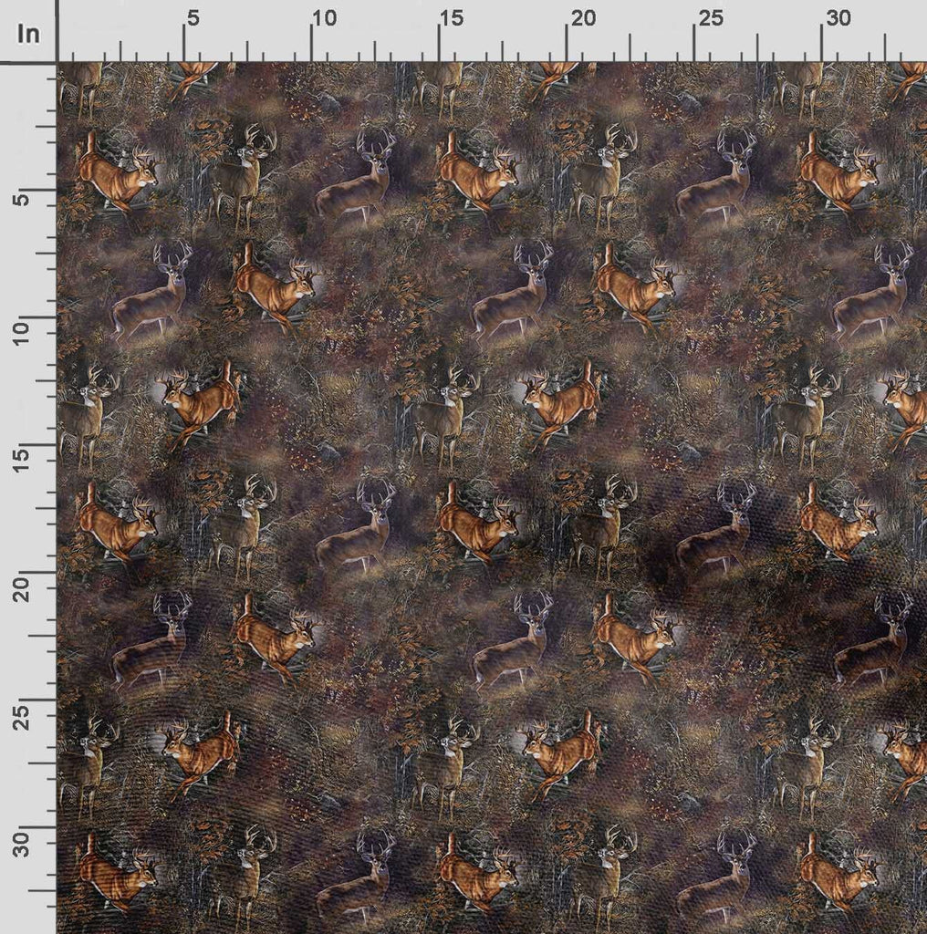 Cotton Canvas | 42" Wide, Sold by The Yard | Animal Pattern - Brown | Durable Medium Weight Fabric for Bags