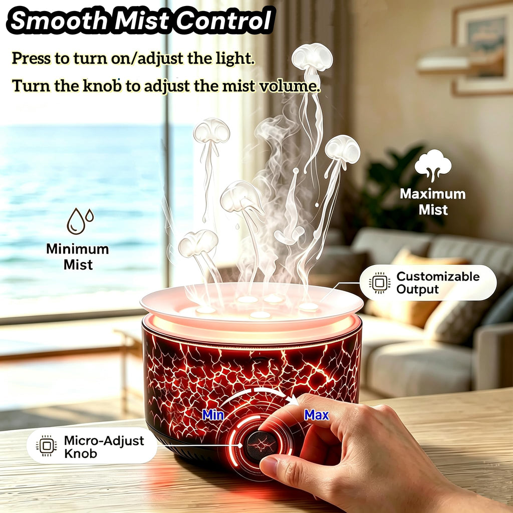 Multi-Spray Aroma Diffuser, Jellyfish Essential Oil Diffuser 360ml