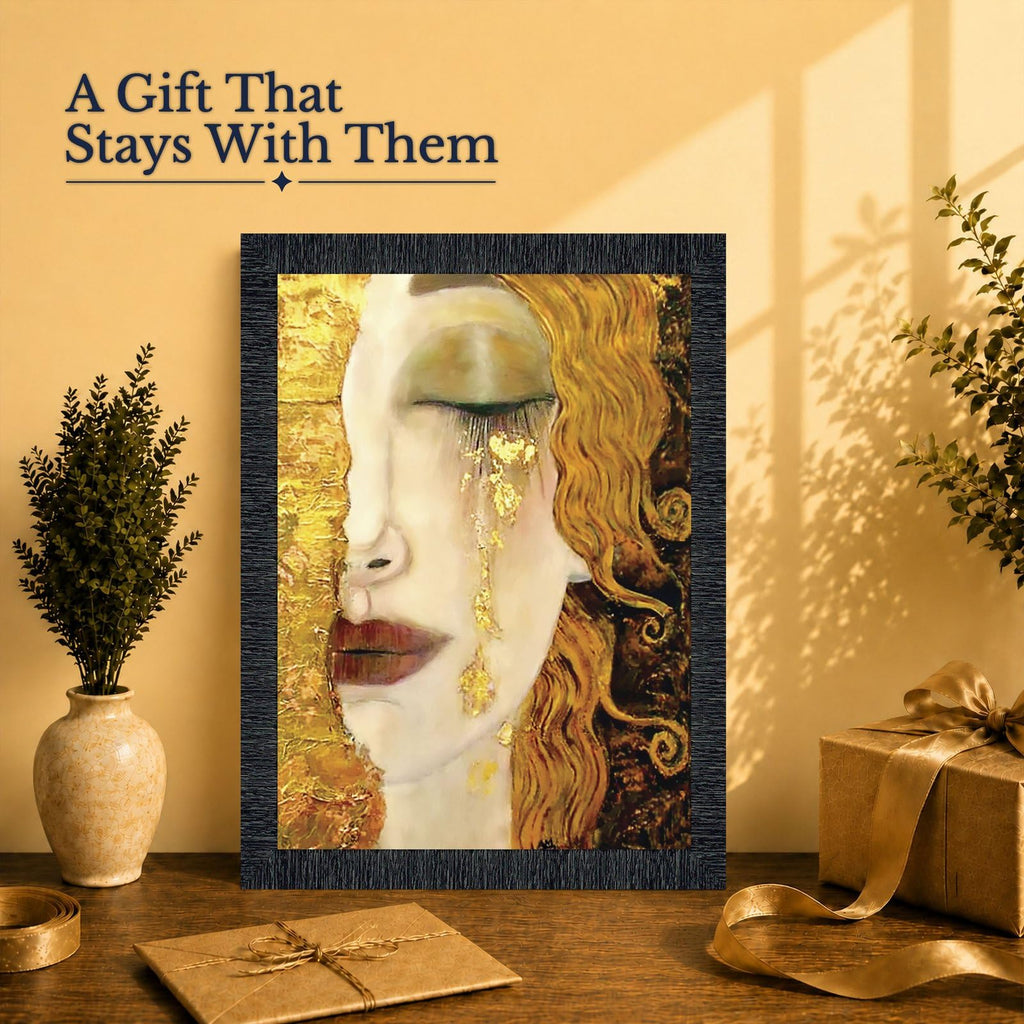 Golden Tears by Gustav Klimt Wall Art, Framed Print