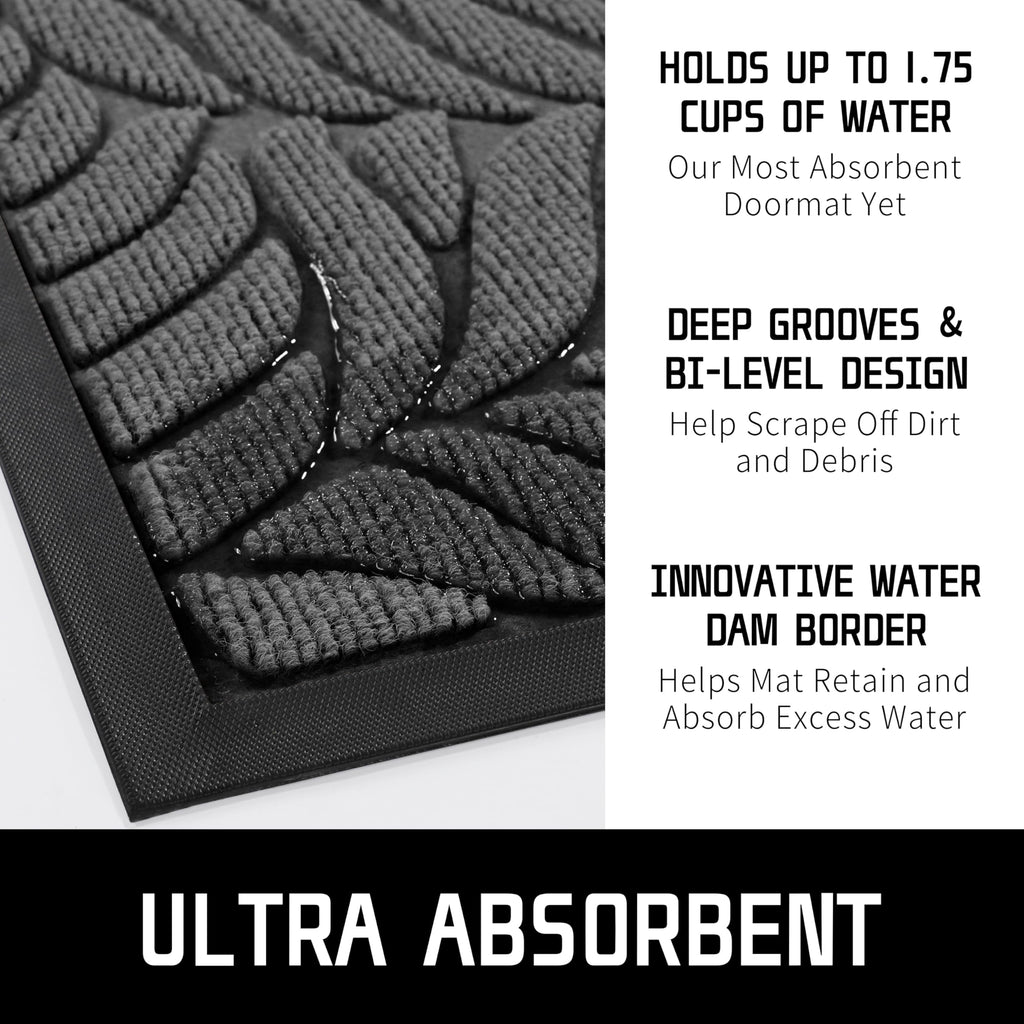60x36 Large Door Mat Outdoor Indoor, All-Season Waterproof Door Mat Outside Entrance, All-Weather Non-Slip Outside