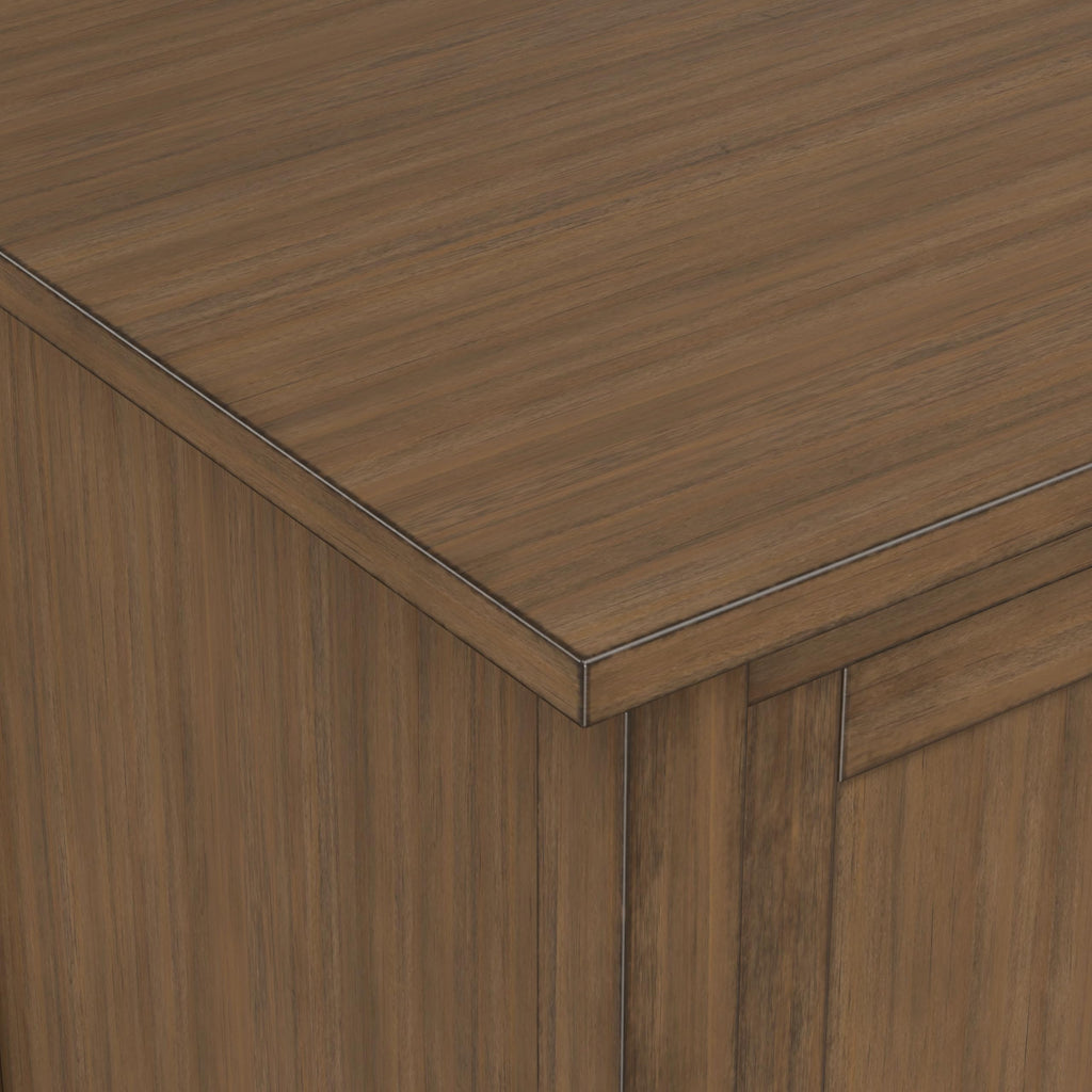 Warm Shaker 47" Wide Wood TV Stand in Rustic Natural Aged Brown