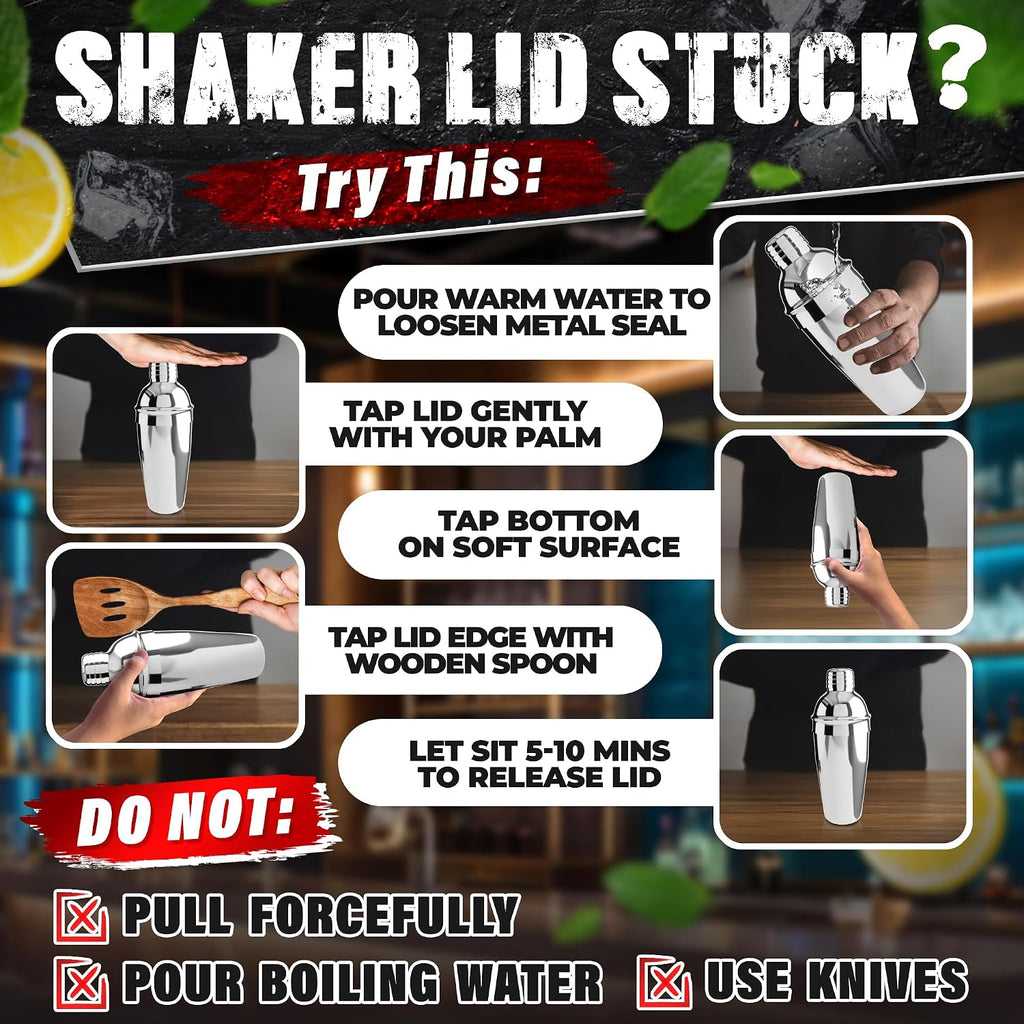 10-Piece Stainless Steel Bar Tools & Cocktail Shaker Set with Stand