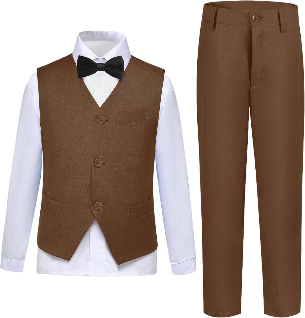 Boys Suits 4 Piece Kids Suits for Toddler Boys Dress Clothes for Wedding