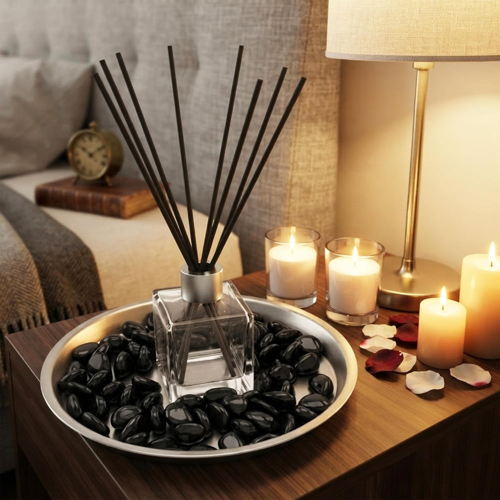 Aromatherapy Linen Diffuser Gift Set - 230ml Refill Oil, Glass Bottle, Reed Sticks, Metal Plate, Glass Filler & 2