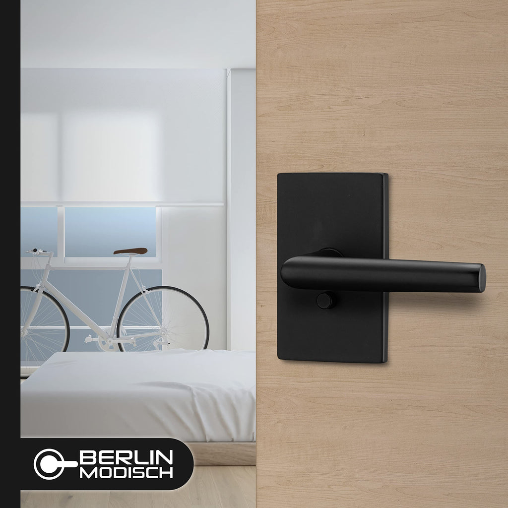 Privacy Lever Door Handle Designer Series Easy to Open Locking Lever Set [ ] Reversible for Right & Left Sided Doors