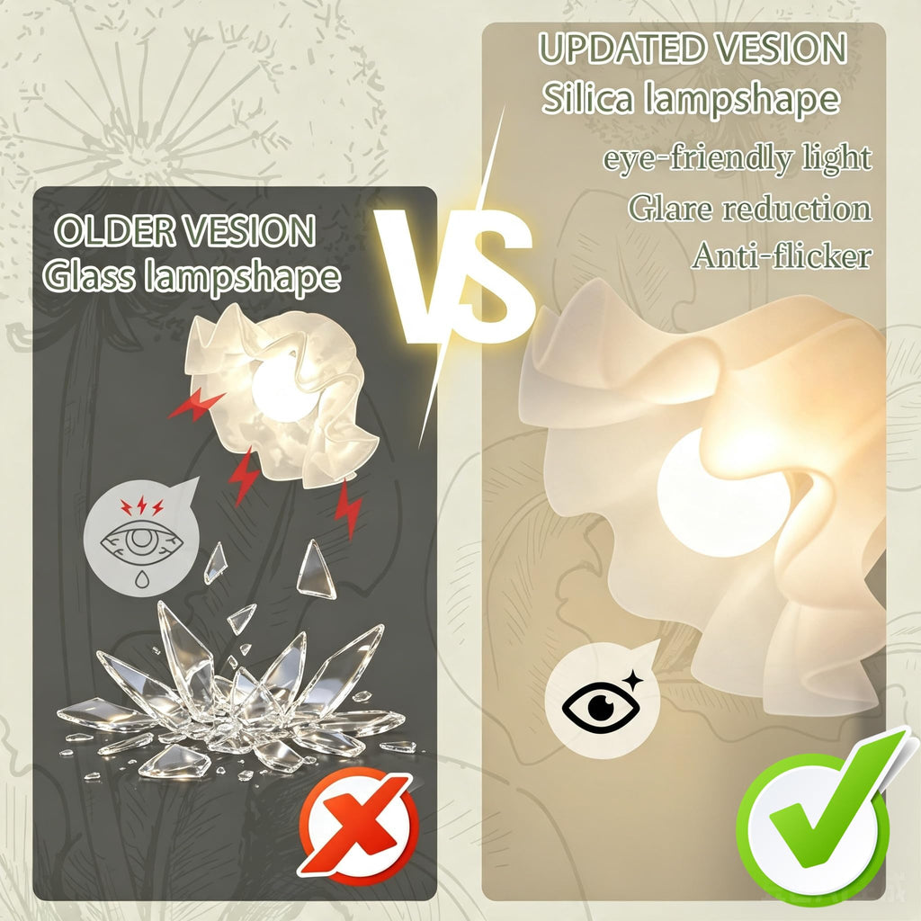 Flower Floor Lamp, Tall Crystal Floor Lamp with 6 LED Blubs, Green Floral Floor Lamps with 3 Color Temperatures