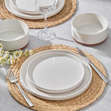 24 Pieces Porcelain Dinnerware Sets, Premium Plates and Bowls Set, High-Fired Ceramic Dishes Set for 8
