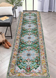 2' x 10' Boho Hallway Runner Rug, Non Slip Washable Vintage Farmhouse Accent Area Rug Carpet for Kit