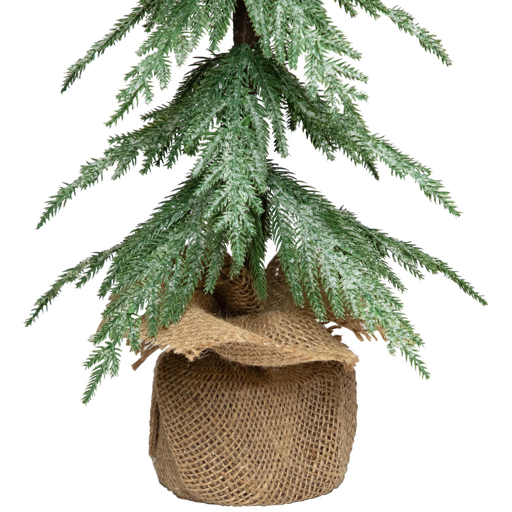 Mini ICY Pine Christmas Tree in Burlap Base - 24" - Unlit