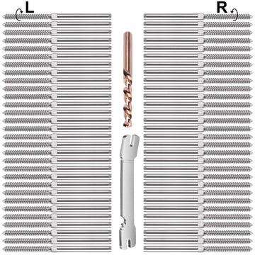 60 Pack 3/16" Cable Railing Left&Right Handed Thread Swage Lag Screws