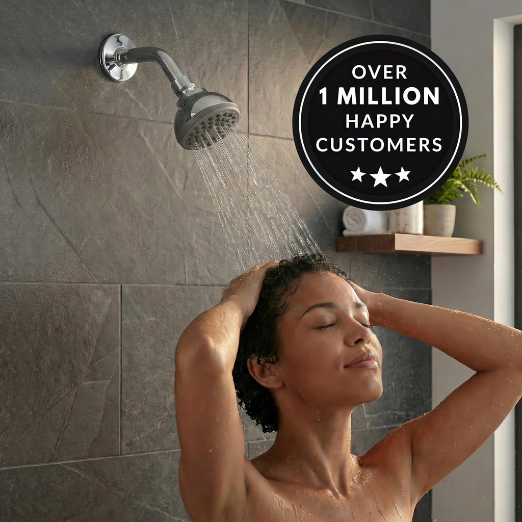 Pressure Boosting Shower Head - 1.8 GPM - Polished Chrome