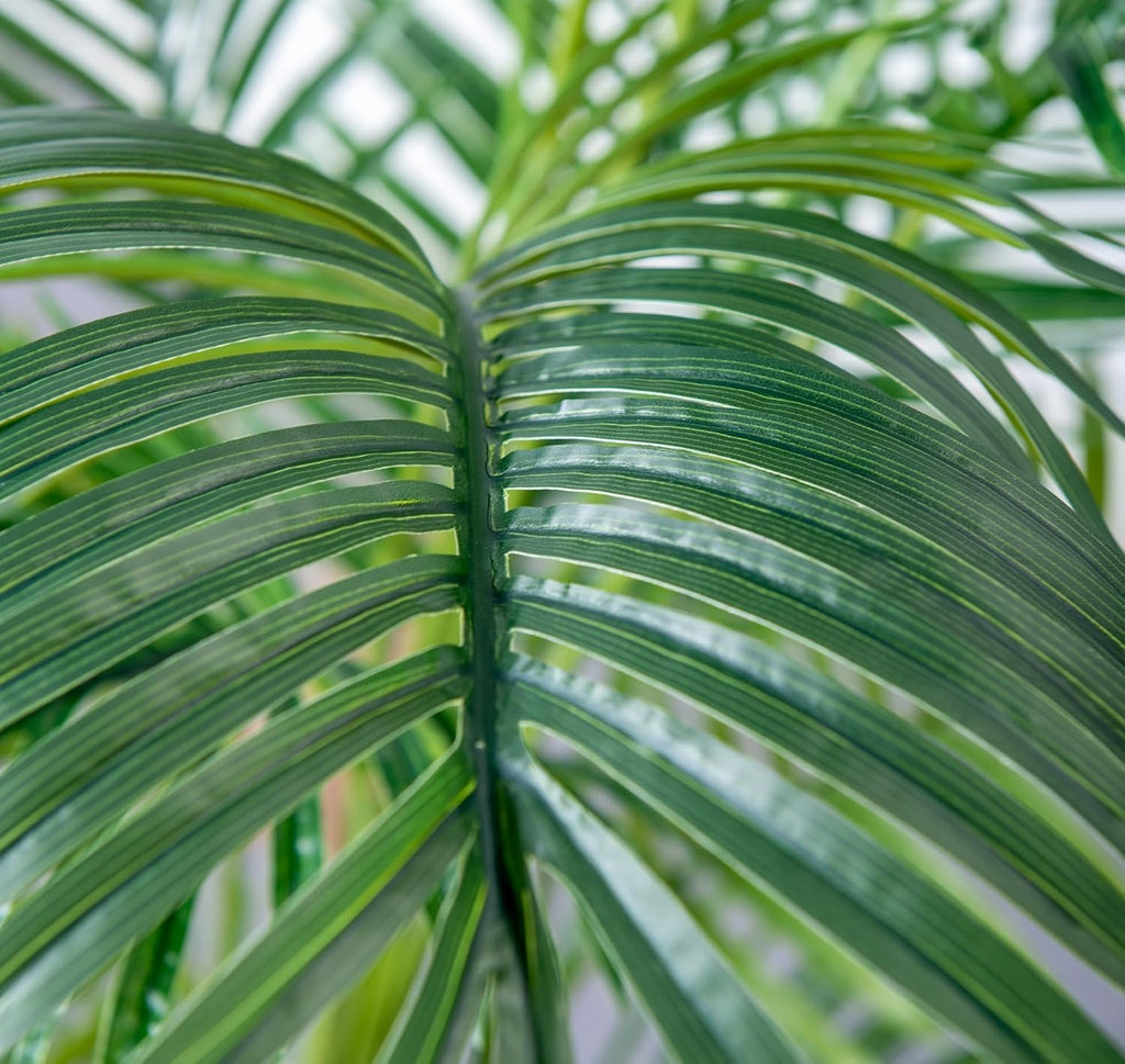 6FT Artificial Palm Tree,Faux Areca Palm Plant with Real Touch Leaves and Adjustable Branches,Fake Tropical Palm Tree