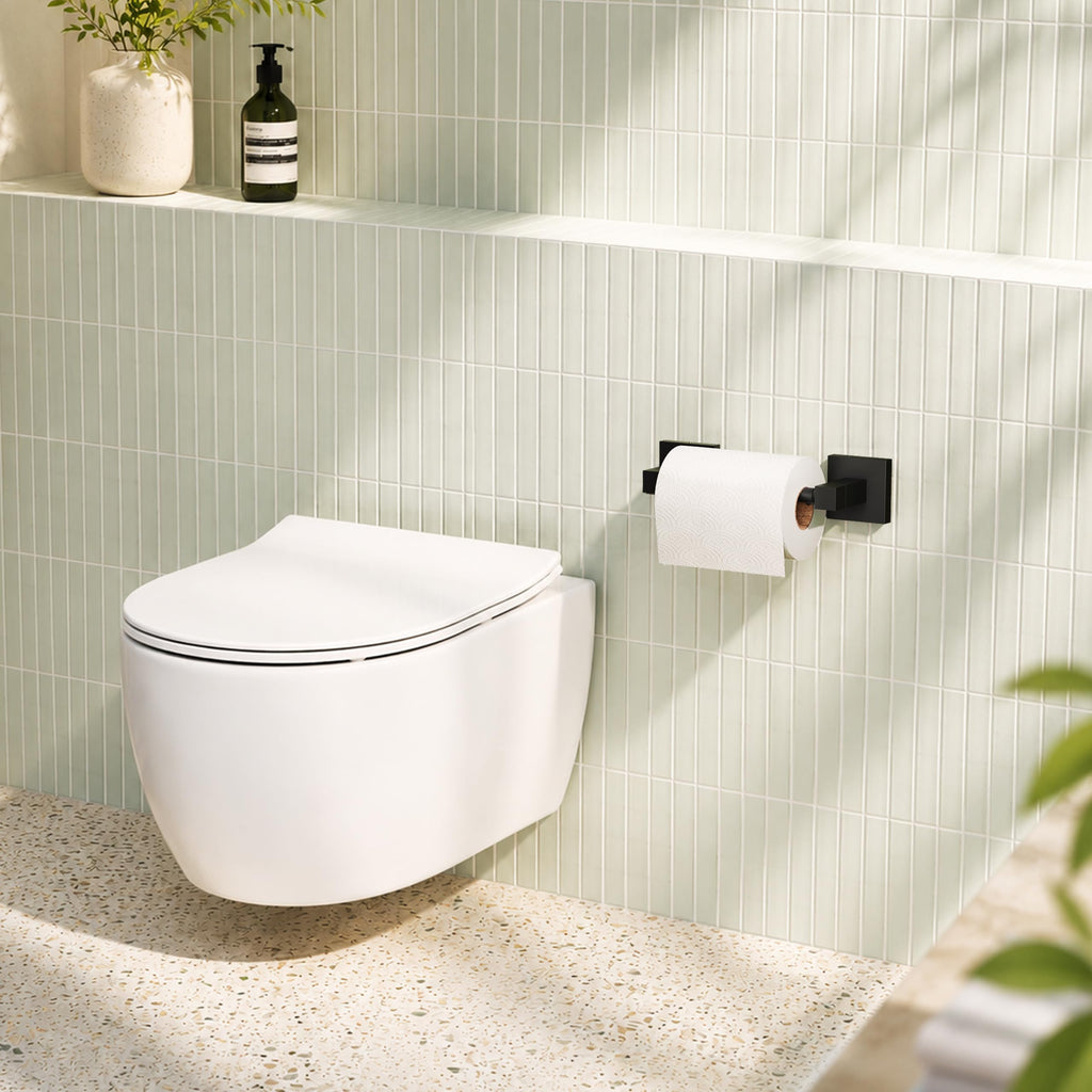 Matte Black Toilet Paper Holder Wall Mount