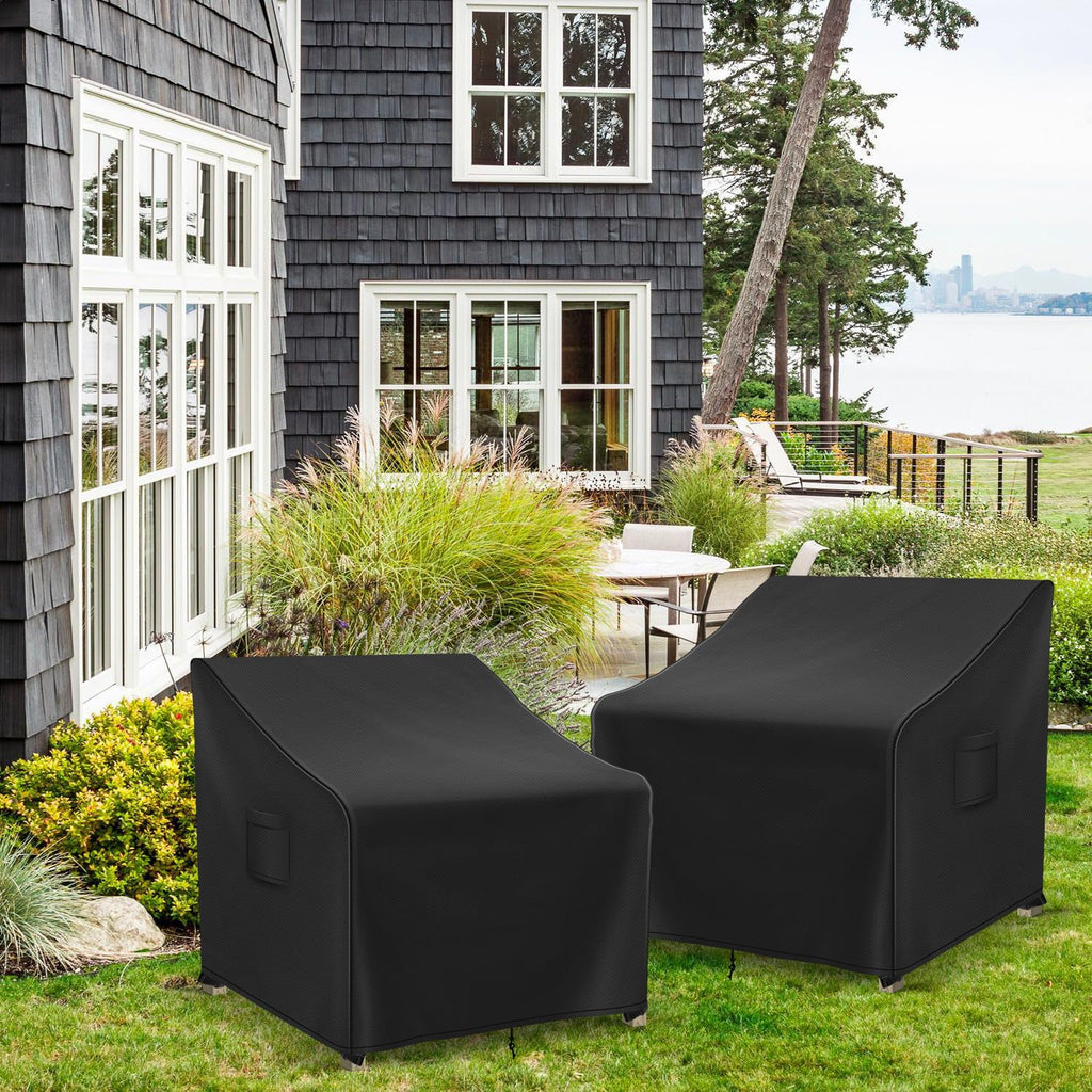 Adirondack Chair Covers Waterproof, Lawn Outdoor Chair Covers 2 Pack, for Outdoor Furniture Fits up to 32W x 37D x