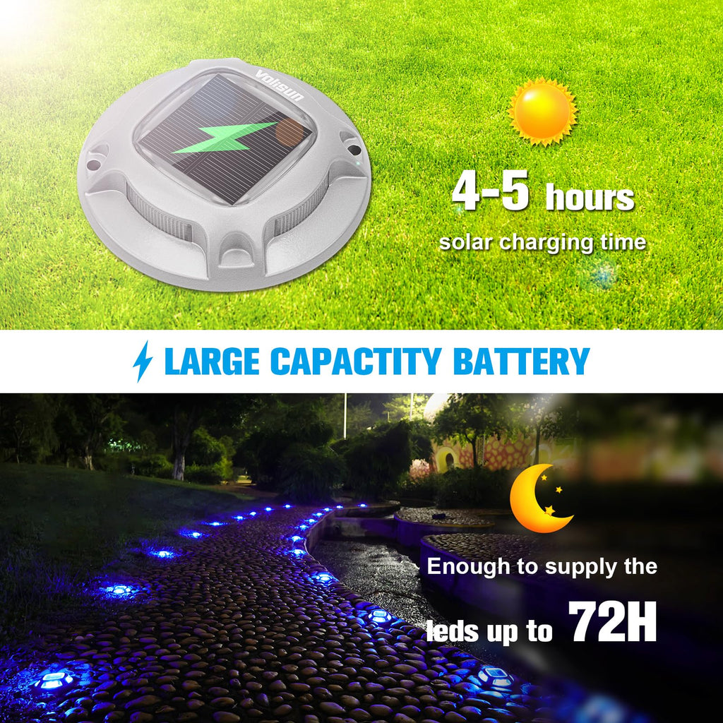 Solar Driveway Marker Lights Dock Marine Led Deck Outdoor 12 Pack