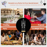 2 Sets 5 Arm Acrylic Candle Holder, Mjkeomo 26'' Tall Candelabra Centerpieces for Tables Clear Candlesticks Holder