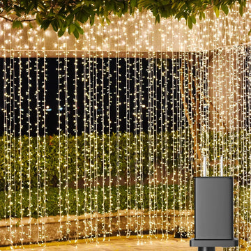 LED Curtain Lights Outdoor 50ft x10ft, 1000 LED Plug in Hanging String Lights Indoor Bedroom, Twinkle Light Backdrop