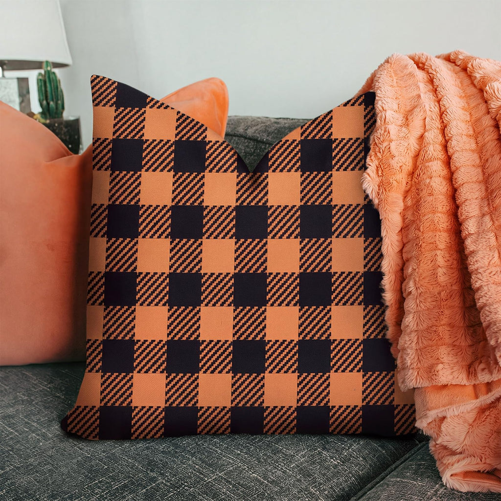 Buffalo Plaid Fabric 56x36 in Cotton Halloween Fall Decor