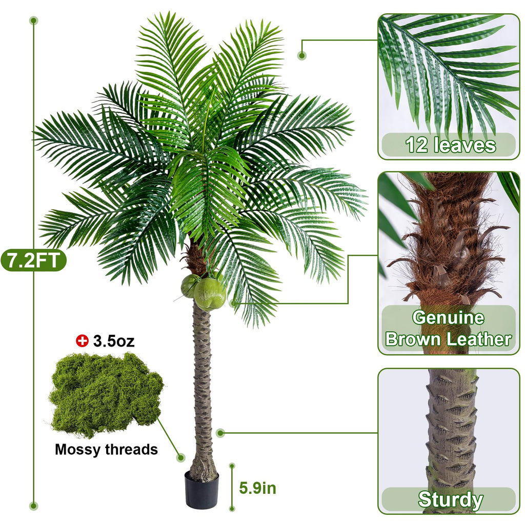 Big Faux Tropical Phoenix Trees Large Artificial Palm Tree Indoor Outdoor Realistic Floor Plants Tall Fake Plant for