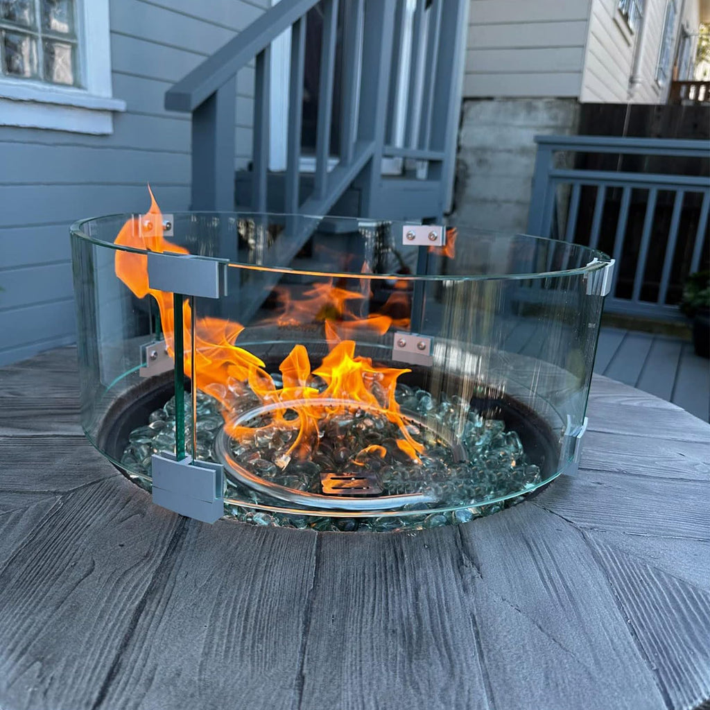 Fire Pit Wind Guard Round, 23" Fire Pit Wind Guard