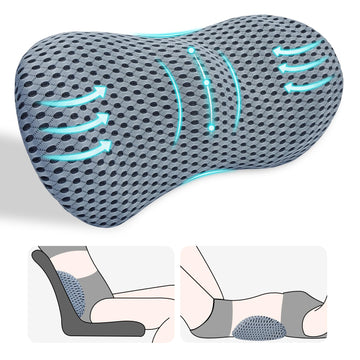 Lumbar Support Pillow Chair, Back Support Pillow, Gray