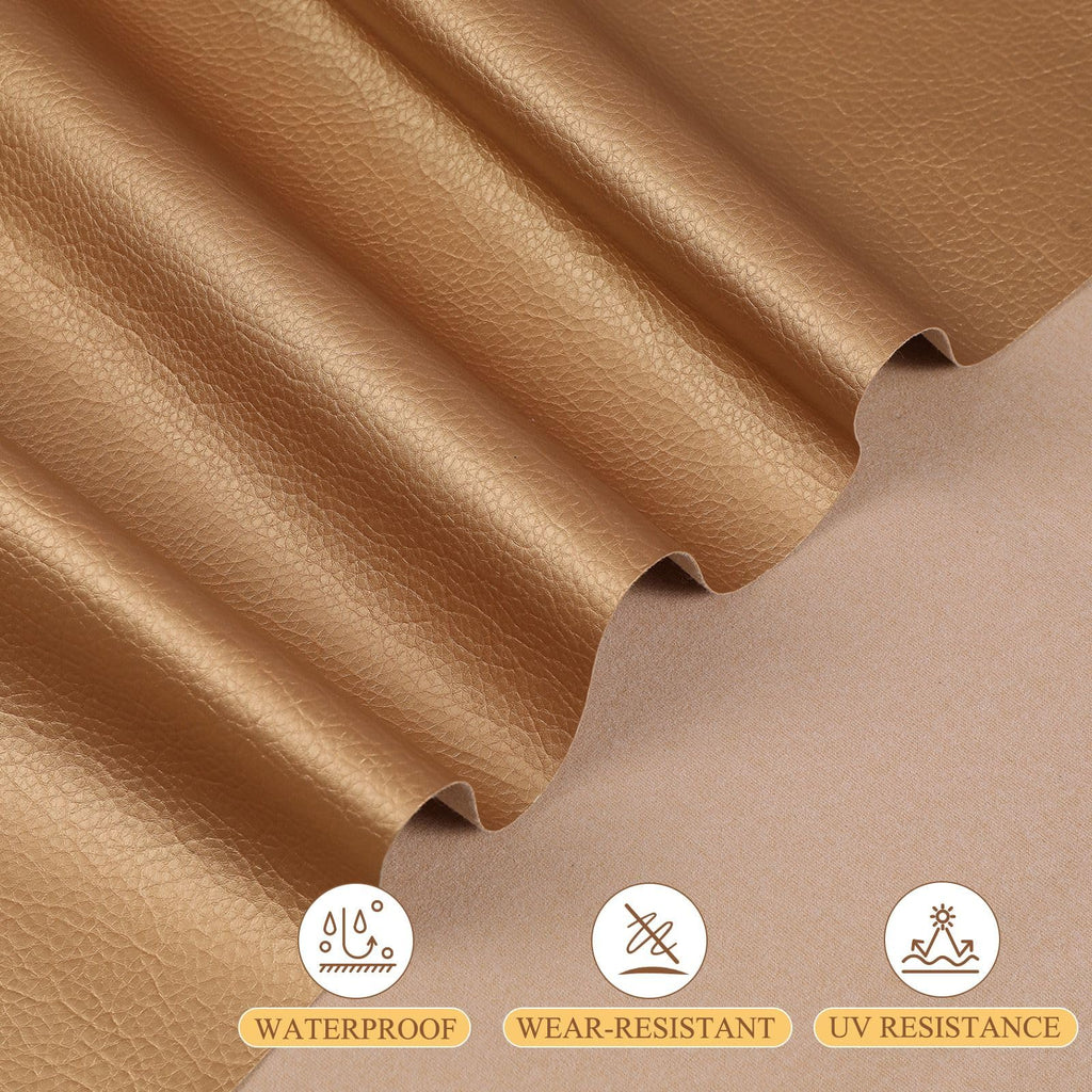 Faux Leather 0.7mm Upholstery Fabric by the Yard 8 Yard Gold