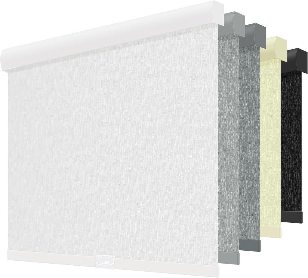 Cordless Blackout Roller Shades for Windows, Striped Free-Stop Window Blinds with Privacy, Thermal Insulated Window