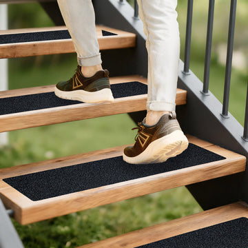 Outdoor Stair Treads Non-Slip 6"x30" 10-Pack Waterproof Heavy-Duty