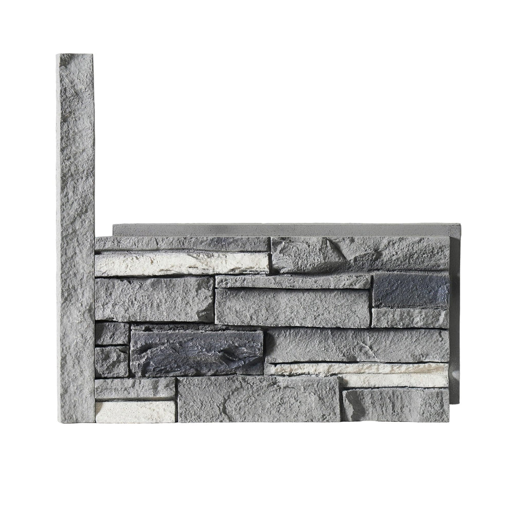 2-Pack Faux Stone Universal Ledger Trim, 34 in, Fog Stone