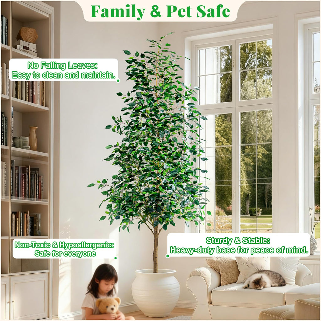 8FT Artificial Ficus — Faux Plants & Florals | Casa Home Living
