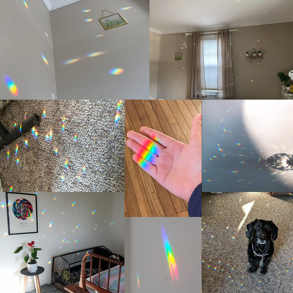 Clear Glass Crystal Ball Prisms with Stand, Window Rainbow Maker Sphere Faceted Gazing Ball for Home Décor, Christmas