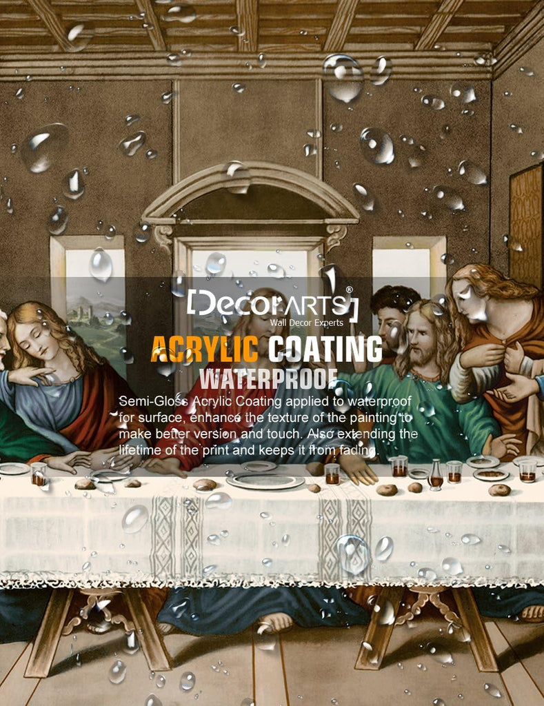 The Last Supper, Leonardo da Vinci Classic Art Reproductions. Giclee Canvas Prints Wall Art Decor x1.5