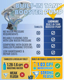 Smart One-Piece Toilet with Built-In Heated Bidet Seat, Auto Flush, Foot Sensor Flush, Built-In Tank, Pump-Assisted System, Warm Water, Air Dryer, LED Display, Night Light